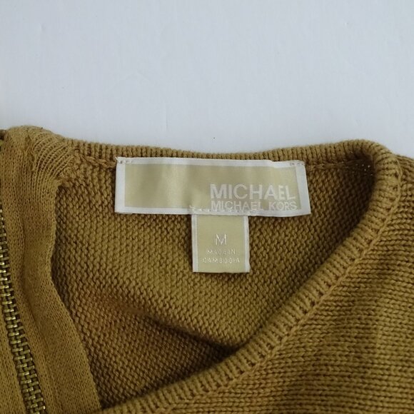 Michael Michael Kors Brown Sweater Knit Top Women Size M Dolman Long Sleeve - Picture 5 of 10